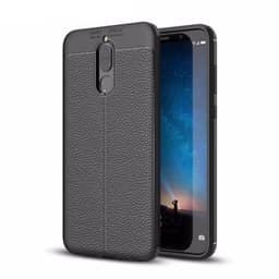 Lædermønstret silicone cover Huawei Mate 10 Lite (RNE-L21)  - sort