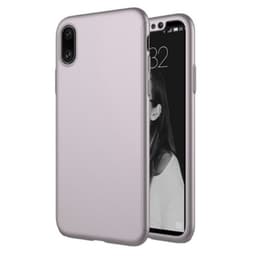 FLOVEME 360 kuori lasinen Apple iPhone X / Xs  - harmaa
