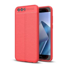 Lædermønstret silicone cover Asus Zenfone 4 (ZE554KL)  - rød