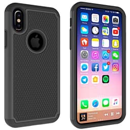 Heavy Duty 2i1 silikonikuori Apple iPhone X / Xs  - musta