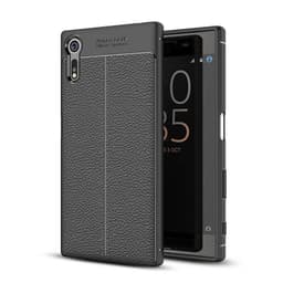 Läder mönstrat TPU skal Sony Xperia XZ / XZs (F8331)  - Svart