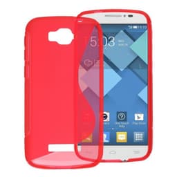 S-Line Silicone Cover til Alcatel One Touch Pop C7  - rød