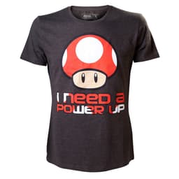 T-skjorte Nintendo - I Need a Power Up sort (M)
