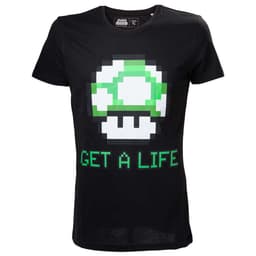 T-shirt Nintendo - Mario Get a Life - sort (M)