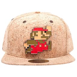 Nintendo Mario metal pixel badge keps (natur)