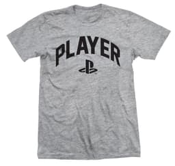 PlayStation t-paita - logo (harmaa, L)