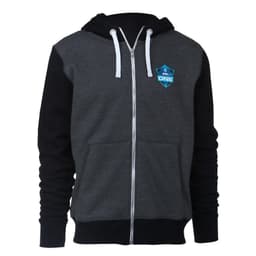 ESL One vetoketjullinen huppari (XL) (musta / harmaa)