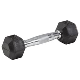 Master Fitness Master Gummi / krom hex hantel 25 kg