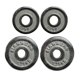 Hammer Sport Weight Disc Set - 2 X 05kg 2 X 125kg, Levypainot Rauta