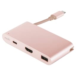 Moshi USB-C 3-in-1 adapteri (ruusukulta)