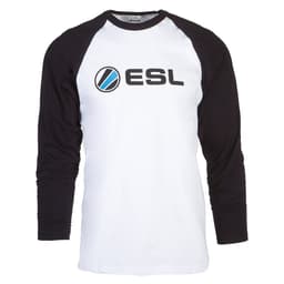 ESL to-farvet langærmet t-shirt (S) (sort/hvid)