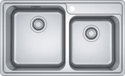 Franke Bell køkkenvask med 2 skåle (steel)