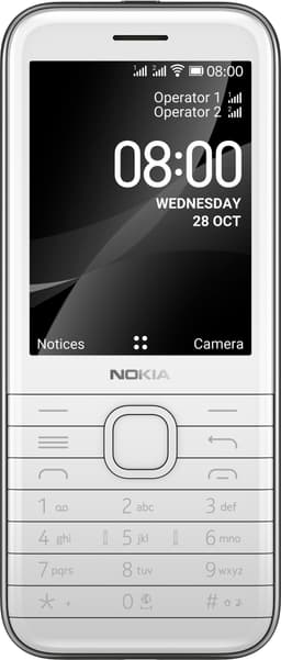 Nokia 8000 4G mobiltelefon (opal white)