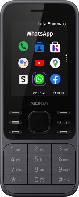 Nokia 6300 4G mobiltelefon (light charcoal)