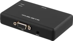 Deltaco VGA- till HDMI-adapter med 3.5 mm ljuduttag