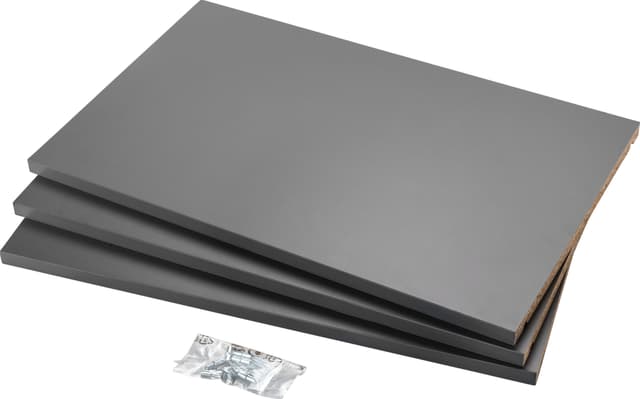 Epoq Hyllplan 80x35 grafitgrå melamin 3 st
