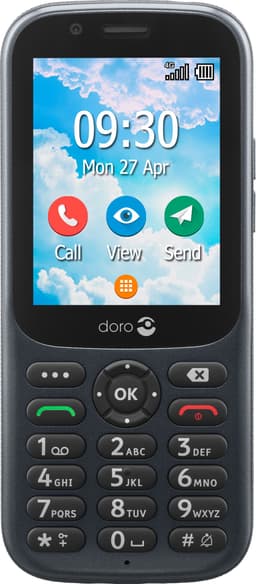 Doro 731X mobiltelefon (grafitt)