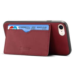 Denior Læder Cover med kortslot Apple iPhone 7 / 8 / SE (4.7")  - rø