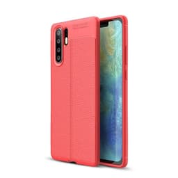 Lædermønstret silicone cover Huawei P30 Pro (VOG-L29)  - rød