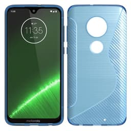 S-Line Silicone Cover til Motorola Moto G7 Plus (XT1965)  - blå