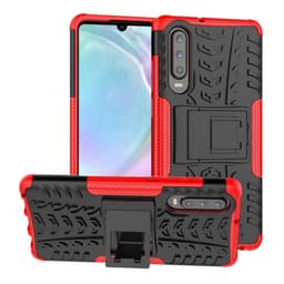 Støtsikkert deksel med stativ Huawei P30 (ELE-L29)  - RØD