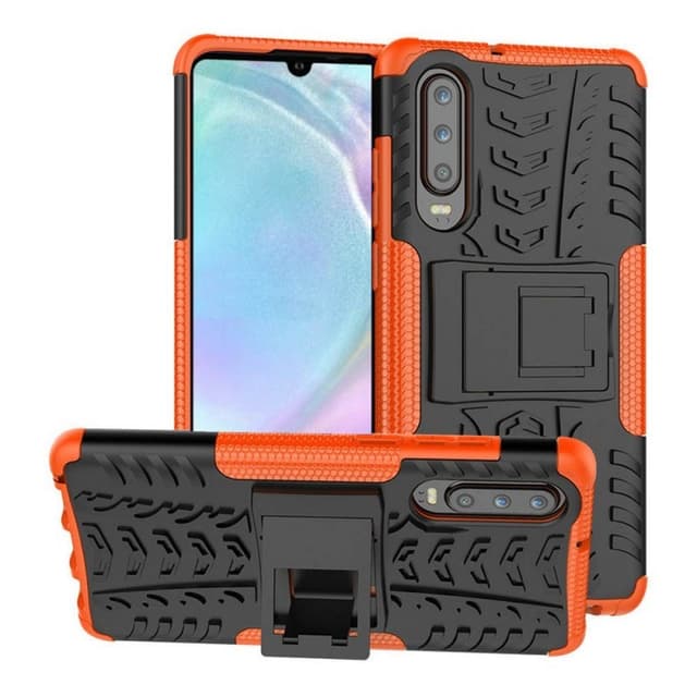 Stødfast Cover med stativ Huawei P30 (ELE-L29)  - appelsin