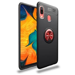 Slim Ring cover Samsung Galaxy A40 (SM-A405F)  - Sort / Rød