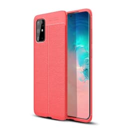 Nahkakuvioitu TPU kuori Samsung Galaxy S20 Plus (SM-G986F)  - punainen