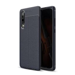 Lædermønstret silicone cover Huawei P30 (ELE-L29)  - blå