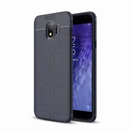 Lærmønstret silikondeksel Samsung Galaxy J4 2018 (SM-J400F)  - Blå