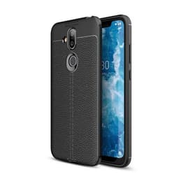 Nahkakuvioitu TPU kuori Nokia 8.1 2018 (TA-1128)  - musta