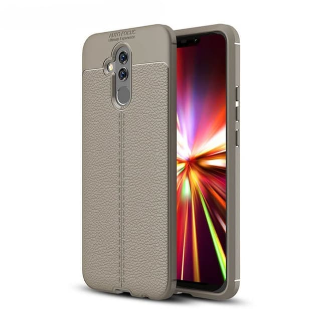 Läder mönstrat TPU skal Huawei Mate 20 Lite (SNE-LX1)  - Grå