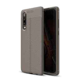 Lædermønstret silicone cover Huawei P30 (ELE-L29)  - Grå