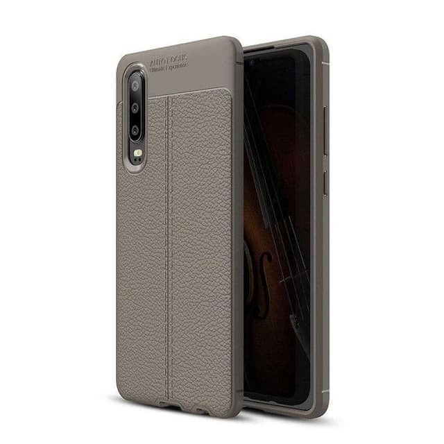 Nahkakuvioitu TPU kuori Huawei P30 (ELE-L29)  - harmaa