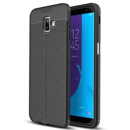Lærmønstret silikondeksel Samsung Galaxy J6 Plus (SM-J610F)  - Svart