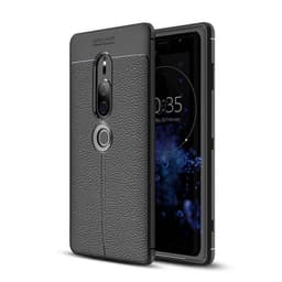 Lærmønstret silikondeksel Sony Xperia XZ2 Premium (H8166)  - Svart