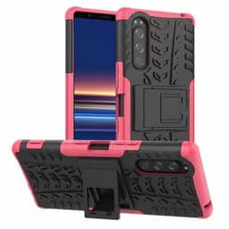 Støtsikkert deksel med stativ Samsung Sony Xperia 5 (J8210)  - Rosa