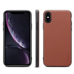 Denior ekte lærsdeksel Apple iPhone X / XS (5.8")  - brun
