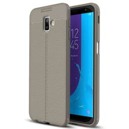 Lærmønstret silikondeksel Samsung Galaxy J6 Plus (SM-J610F)  - Grå