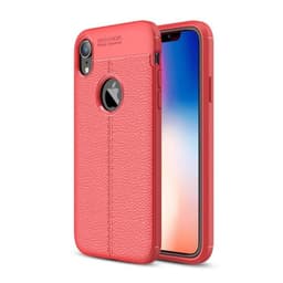 Lærmønstret silikondeksel Apple iPhone XR (6.1")  - RØD