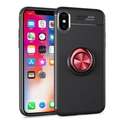 Slim Ring kotelo Apple iPhone X / Xs  - Musta / punainen