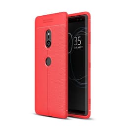 Nahkakuvioitu TPU kuori Sony Xperia XZ3 (H9436)  - punainen