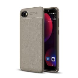 Lærmønstret silikondeksel HTC Desire 12  - Grå