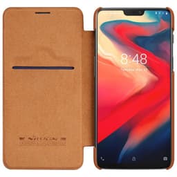 Nillkin Qin FlipCover OnePlus 6 (A6000)  - ruskea