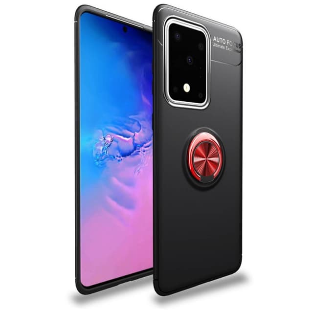 Slim Ring cover til Samsung Galaxy S20 Ultra (SM-G988F)  - Sort / Rød