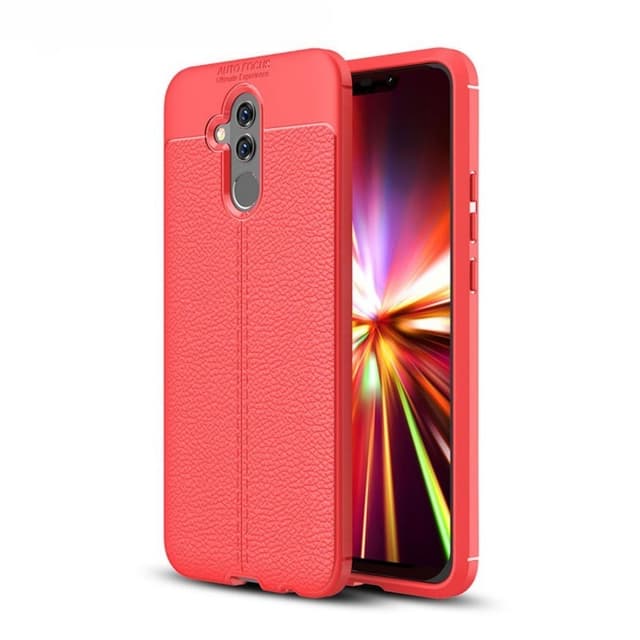 Nahkakuvioitu TPU kuori Huawei Mate 20 Lite (SNE-LX1)  - punainen