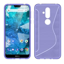 S Line silikondeksel Nokia 8.1 2018 (TA-1128)  - lilla
