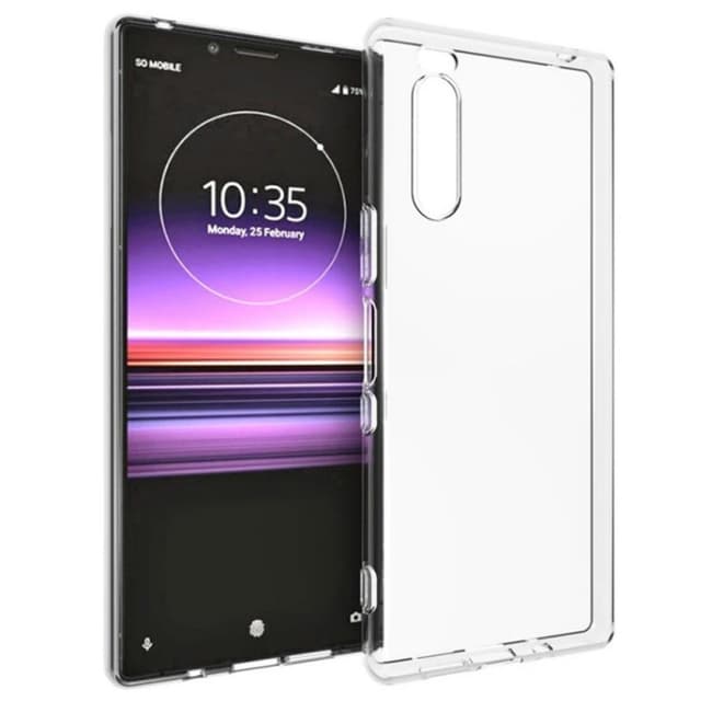 Silikonikotelo läpinäkyvä Sony Xperia 5 (J8210)