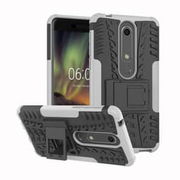 Iskunkestävä Suojakuori Nokia 6.1 2018 (TA-1043)  - valkoinen