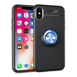 Slim Ring kotelo Apple iPhone X / Xs  - Musta / Sininen